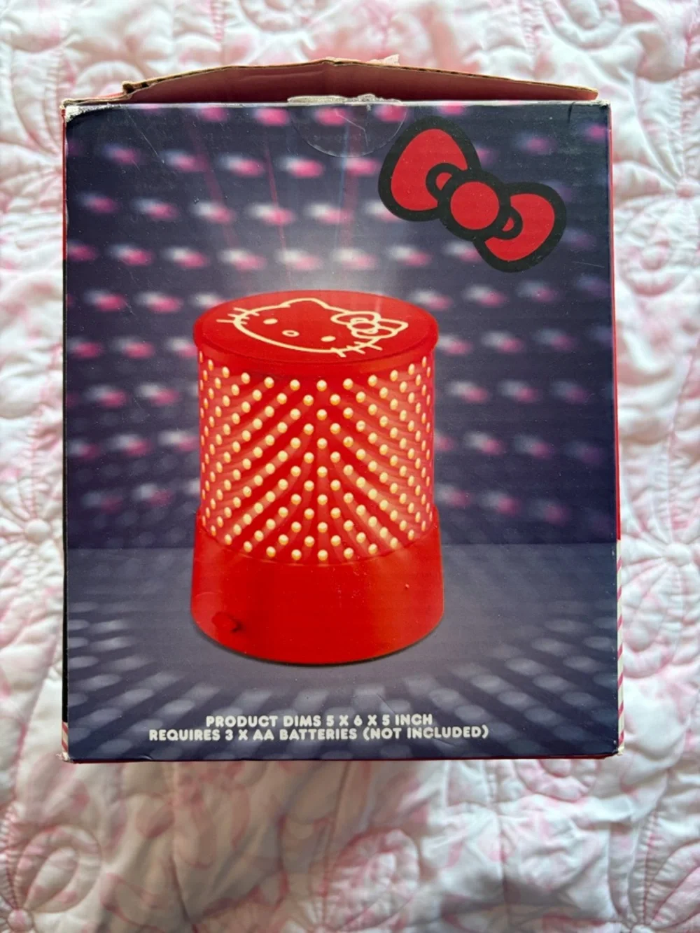 Hello Kitty Red Ambient Table Light with Polka Dot Shade